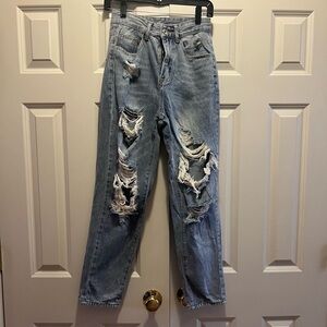SHEIN High Waisted Denim Ripped Jeans Size 2 / XS